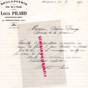 36-MONTIPOURET PAR MERS SUR INDRE- RARE LETTRE MANUSCRITE SIGNEE LOUIS PILARD-BOULANGERIE BOULANGER- 1930 - Ambachten