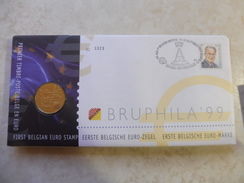 Numisletters Eerste Belgische Euro - Zegel Premier Timbre En Euro Albert 2 1999 - Numisletter