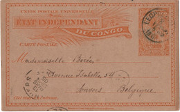 Stamped Stationery - Congo - Leopoldville 1905 - Enteros Postales