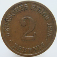 Germany 2 Pfennig 1875 C XF - 2 Pfennig
