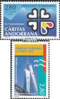 Andorra - Französische Post 479,480 (kompl.Ausg.) Postfrisch 1995 Caritas, Tourismus - Carnets