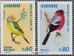 Andorra - Französische Post 261-262 (kompl.Ausg.) Postfrisch 1974 Naturschutz - Carnets