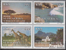 Südafrika 804-807 Viererblock (kompl.Ausg.) Postfrisch 1990 Tourismus - Neufs