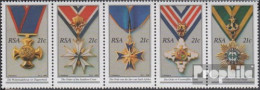 Südafrika 808-812 Fünferstreifen (kompl.Ausg.) Postfrisch 1990 Nationale Orden - Neufs