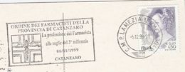 1999 Cover PHARMACY CANTAZARO   SLOGAN (postcard Lions International Club) Health Medicine Stamps Italy - Pharmacie