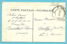 Kaart "SM" Met Dubbelringstempel 1919 Van BRASSCHAET (noodstempel) - Fortune Cancels (1919)