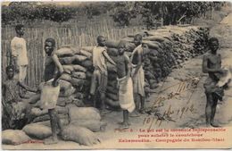 CPA Congo Afrique Noire Types Ethnic Métier Caoutchouc Sel Circulé - Congo Francés