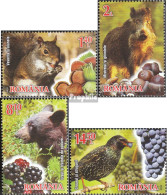 Rumänien 6861A-6864A (kompl.Ausg.) Postfrisch 2014 Früchte Und Fauna - Unused Stamps