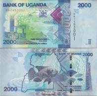 Uganda Pick-Nr: 50c Bankfrisch 2015 2.000 Shillings - Ouganda