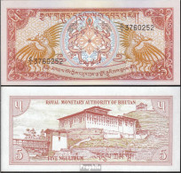 Bhutan Pick-Nr: 14a Bankfrisch 1985 5 Ngultrum - Bhoutan