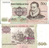 Chile Pick-Nr: 153e (1995) Bankfrisch 1995 500 Pesos - Chili