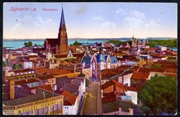 A9418 - Schwerin - Panorama - August Parbs - Feldpost 1914 Schwaan - Schwerin