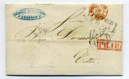 Lettre De CREFELD + Marque D'entrée PRUSSE Par VALENCIENNE + PR1R (Prusse 1er Rayon) + Taxe TDT 45c / 1855 - Marques D'entrées