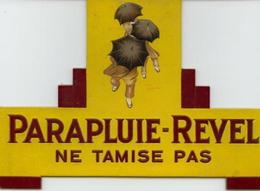 Publicité Cartonnée "PARAPLUIE REVEL" - Targhe Di Cartone