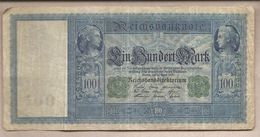 Germania Impero Tedesco: Banconota Circolata Da 100 Marchi "Contrassegno Verde" - 1910 - 100 Mark