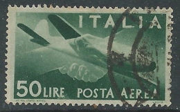 1945-46 ITALIA POSTA AEREA USATO 50 LIRE - B8-2 - Luftpost