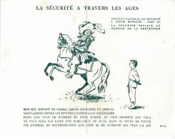 AC - B2876-  Buvard  La Sécurité à Travers Les Ages  (  Non Utilisé)-Envoi Gratuit Pour La France - S