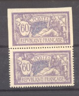 France  -  Variétés  :  Yv  144 H  *  Non Dentelé Tenant à Normal, Faux - Unused Stamps