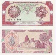 Uzbekistan P-74  3 Sum 1994 UNC - Uzbekistan