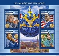 Tchad 2017, Nobel Price, Einstein, Obama, M.L. King, Malala, 4val In BF - Albert Einstein