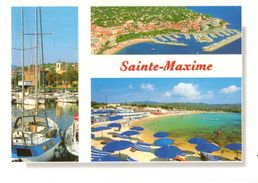 Delcampe - 83----SAINTE-MAXIME--Vue Aérienne, Le Port, Plage De La Nartelle--multi-vues--voir 2 Scans - Sainte-Maxime