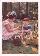 Russia - Children Picking Up Mushrooms - Printed 1957 - Pilze