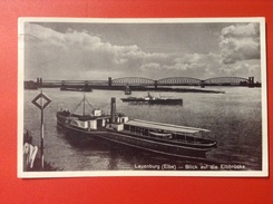 AK Lauenburg Elbe Blick Auf Die Elbbrücke Dampfer 1935 - Moelln