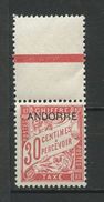 ANDORRE 1931 TAXE N° 3 ** Neuf MNH  Superbe  Cote 7,80 €  Très Beau Centrage - Ungebraucht