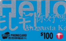 Hong Kong, HK-PP 01.04, Hello Phonecard (blue), 2 Scans.   Series Code: HBAC,  Exp. 31/07/1998 - Hongkong