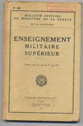 MINISTÈRE DE LA GUERRE : ENSEIGNEMENT MILITAIRE SUPÉRIEUR - 1959 - Francese