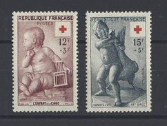 FRANCE. YT 1048/1049 Neuf *  Au Profit De La Croix-Rouge. Croix En Rouge 1955 - Nuevos