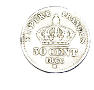 50 Centimes - Napoléon III - France - 1866 BB - Strasbourg - Argent  - TB+ - - 50 Centimes