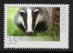 NORWAY 2014 Wildlife (7th Issue)/Badger REPRINT: Single Stamp UM/MNH - Nuevos