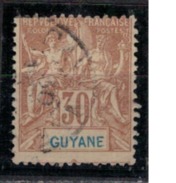 GUYANE       N°  YVERT    38           OBLITERE       ( O   2/25 ) - Used Stamps