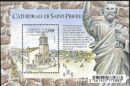 SP & M 2017 - Yv N° F1196 ** - 110 Ans De La Cathédrale De Saint Pierre  (Mi N° BL32) - Unused Stamps