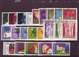 Liechtenstein, Kpl. Jahrgang 1975, Gest. (T 7871) - Annate Complete