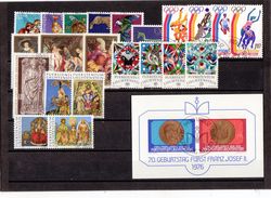 Liechtenstein, Kpl. Jahrgang 1976, Gest. (T 7874) - Annate Complete