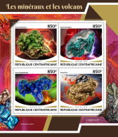 CENTRAL AFRICA 2017 ** Volcanoes Vulkane Volcans Minerals M/S - OFFICIAL ISSUE - DH1748 - Volcanos