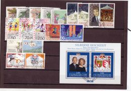 Liechtenstein, Kpl. Jahrgang 1992, Gest. (T 7808) - Annate Complete