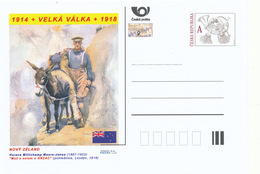 Tschech. Rep. / Ganzsachen (Pre2014/29) WWI - Neuseeland: Horace Moore-Jones "Ein Mann Mit Einem Esel Bei ANZAC" - Donkeys