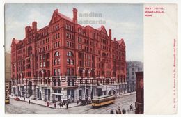 Minneapolis MN, West Hotel Street View C1900s V.O.Hammon Vintage Minnesota Postcard S8871 - Minneapolis