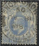 HONG KONG 1904 1911 KING EDWARD VII RE EDOARDO CENT 10c  USATO USED OBLITERE' - Usados