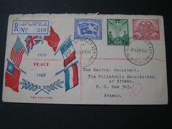 AUSTRALIA 1946 [ Feb 18] Peace And Victory FDC . - Cartas