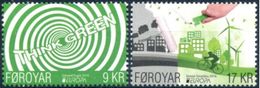 FEROE FOROYAR FAROE - 2v Mint MNH** - EUROPA 2016  Think Green - Environment -  Ecology Energia Renewable Energy - 2016