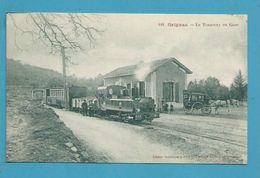 CPA 448 - Chemin De Fer Arrivée D'un Train De GRIGNAN 26 - Grignan