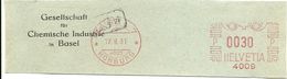 Helvetia Nice Cut Meter Chemische Industrie Basel 27/2/1931 - Frankiermaschinen (FraMA)