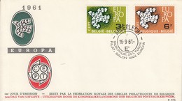 BELGIQUE - FDC 1961 EUROPA - OBLITERATION  ANDERLECHT 16.9.61 FILAT-SALON VAN EUROPA     /3 - 1961-1970