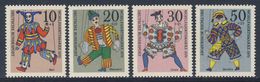 Deutschland Germany 1970 Mi 650 /3 YT 501 /4 Sc B463 /6 ** Puppets / Marionetten Puppentheatersammlung München - Marionetas