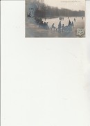 CARTE PHOTO - LYON - LE PATINAGE AU LAC DE LA TETE D'OR.~~ 1905 - Autres & Non Classés