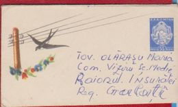 SWALLOWS BIRD BIRDS ROMANIA POSTAL STATIONERY LILIPUT - Zwaluwen